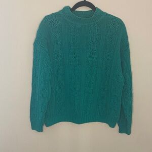 Vintage American Eagle Outfitters Teal Crew Neck Sweater